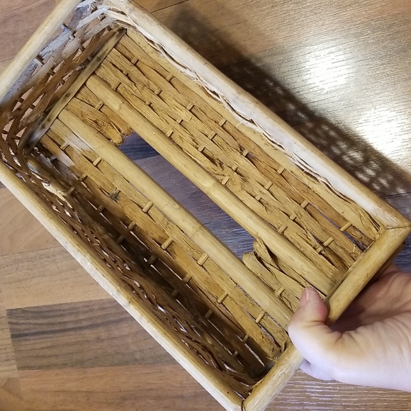 Bamboo Rattan Tissue Box Cover - Picture 4 of 12